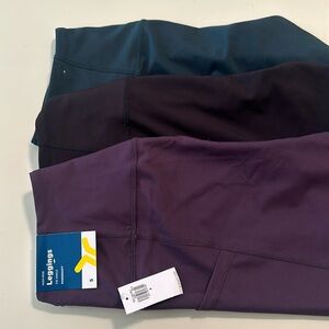 3 pair 7/8 power soft ankle leggings